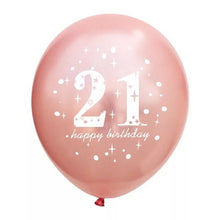 Birthday Balloons - Pink Gold Black - 10 Pieces - 12 Inches