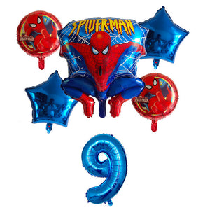 Spiderman Foil Balloons - Plum, Rainbow, Pink, Sky Blue - 6 Pieces - 30 Inches
