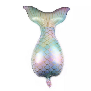 Mermaid Tail Balloon - Mixed Colors - 12 Inches