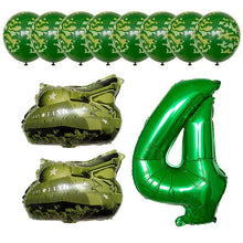 Police and Military Vehicle Balloons - Blue Green - 13 Pieces - 18 Inches