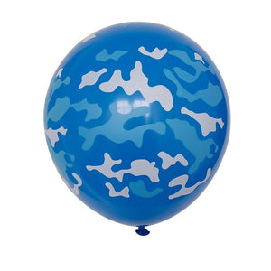 Police and Military Vehicle Balloons - Blue Green - 13 Pieces - 18 Inches