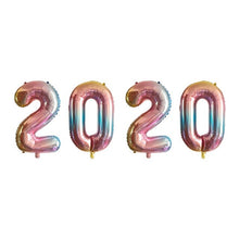 4D 2020 Number Balloon - 4 Pieces - 12 Inches