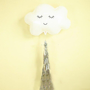 Smiling Cloud Birthday Balloon - 2 Pieces - 12 Inches