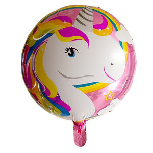 Giant Unicorn Balloons - White Pink Blue - 18 Inches