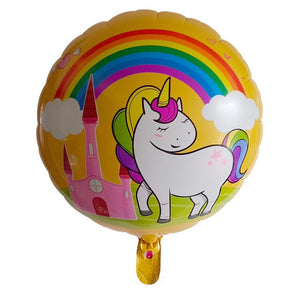 Giant Unicorn Balloons - White Pink Blue - 18 Inches