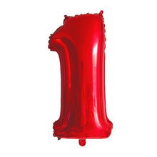 Birthday Number Balloons - Red Green - 32 Inches/ 40 Inches