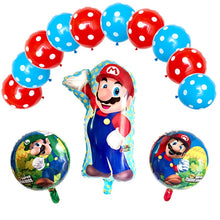 Mario Party Foil Balloons - 13 Pieces - 18 Inches