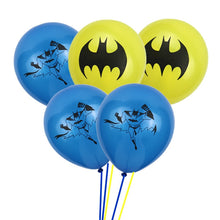 Batman Balloons - Blue Yellow - Birthday Party - 10 Pieces