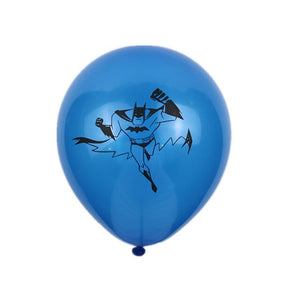 Batman Balloons - Blue Yellow - Birthday Party - 10 Pieces