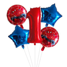 5pcs Spiderman Superhero Foil Balloons