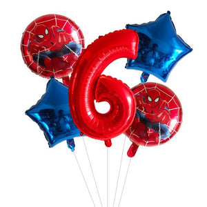 5pcs Spiderman Superhero Foil Balloons
