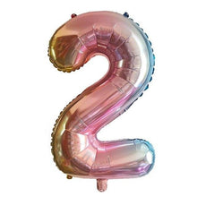 1st and 2nd Birthday Baby Balloons - Pink Blue Red Yellow - 32 Inches