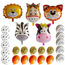 25 Pieces Animal Jungle Safari Theme Birthday Balloons