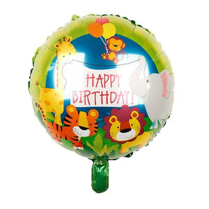 Jungle Party Birthday Balloon -  6 Pieces - 12 Inches