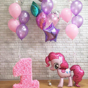 Pink Pony Balloons - Pink - Kids Celebration Birthdays - 1 Piece - 18 Inches