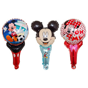Cartoon Mickey Party Balloons - Red Blue Pink -  10 Pieces -12 Inches