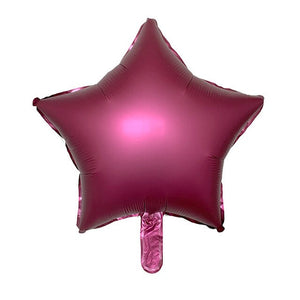 Star Round Matte Birthday Balloons - 50 Pieces - 18 Inches
