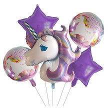 27 Pcs Large 3D Unicorn Balloons Metal Latex Balloon