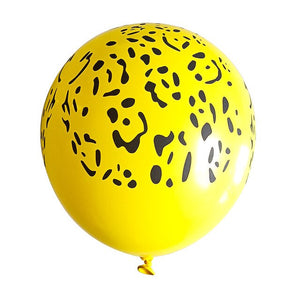 Animal Printed Balloons - Orange Yellow White - 100 Pieces - 12 Inches