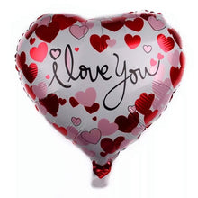 50pc 18inch Heart-shaped I Love You Kiss Me Foil Helium Balloon