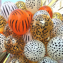 Wildlife Safari Party Balloons - Yellow, Black, Orange, White, Green - 20 Pieces