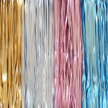 Metallic Shimmer Streamers -  Pink Red Gold Green - 1Mx2M